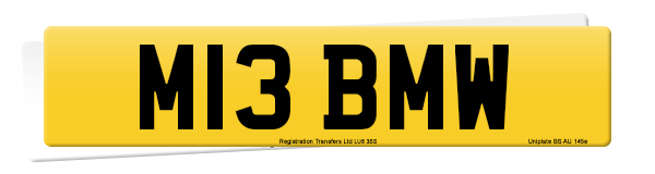 Registration number M13 BMW